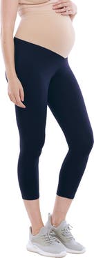 MOTHERHOOD MATERNITY Essential Stretch Secret Fit Over the Belly Maternity Crop Leggings