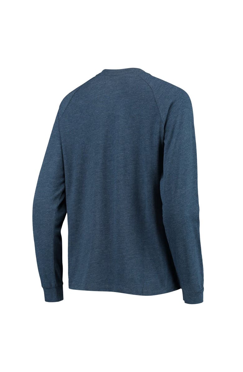 CONCEPTS SPORT Women's Concepts Sport Navy Chicago Bears Meter Knit Long Sleeve Raglan Top & Shorts Sleep Set, Alternate, color,