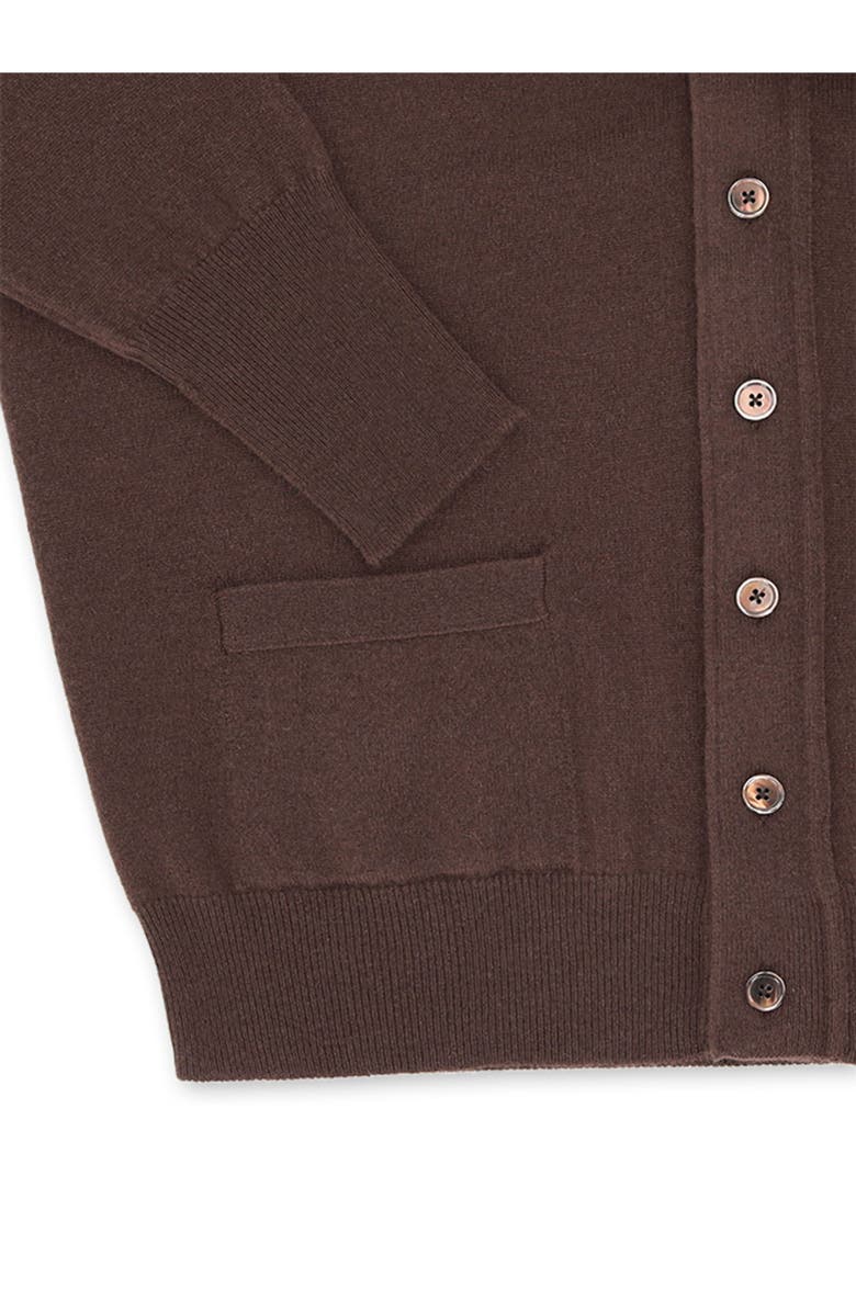 Fortela Lynch Cashmere Cardigan, Alternate, color, Dark Brown