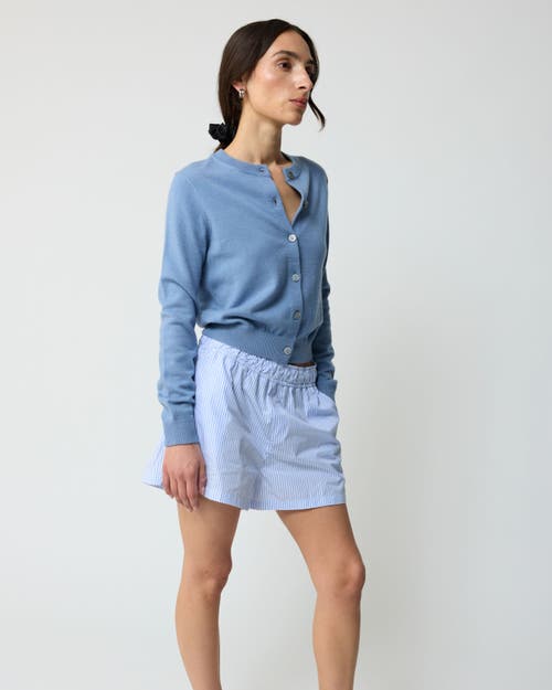 Almina Concept Boxer Cotton Shorts In Periwinkle Blue