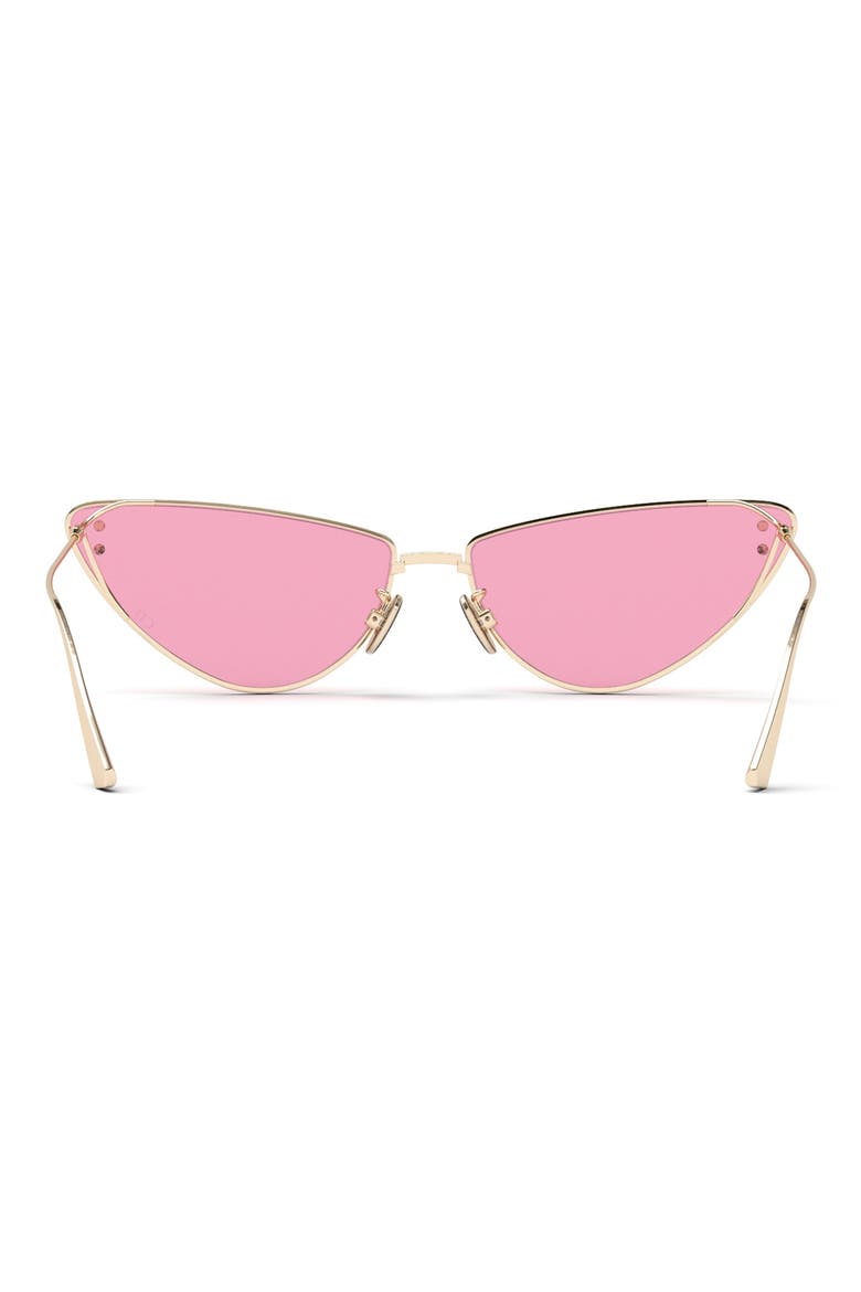 MissDior B1U 63mm Oversize Cat Eye Sunglasses, Alternate, color, SHINY GOLD DH / BORDEAUX