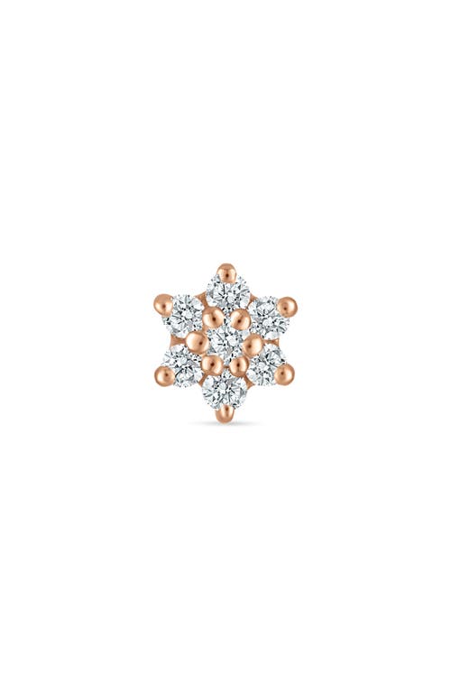 Maria Tash Diamond Flower Single Stud Earring In Gold