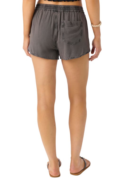 O'neill Frankie Washed Twill Shorts In Washed Black