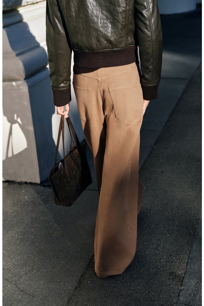 Wide Leg Jeans, Alternate, color, CARAMEL