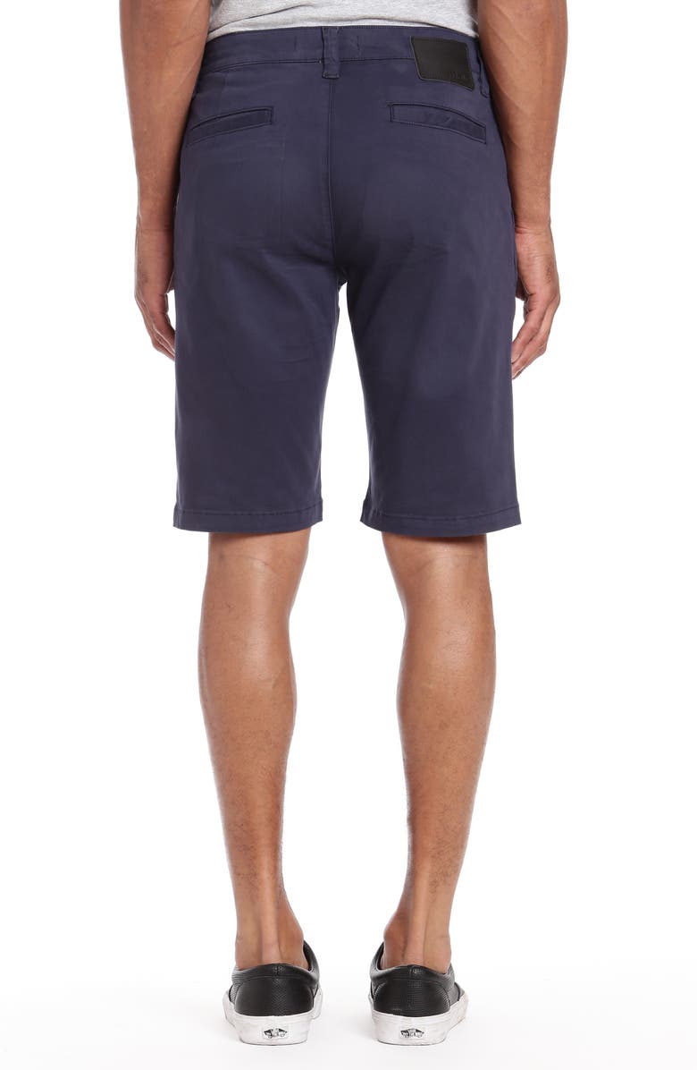 Mavi Jeans Jacob Slim Fit Flat Front Chino Shorts, Alternate, color, Dark Navy Sateen Twill