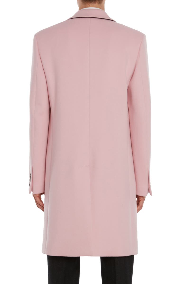 McQueen Peaked Lapel Wool Coat, Alternate, color,