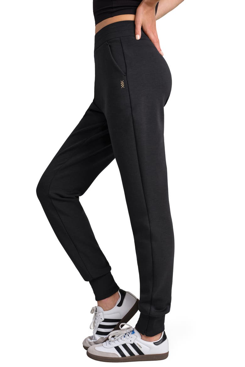 Dreamglow Zip Joggers, Alternate, color, PURE BLACK HEATHER