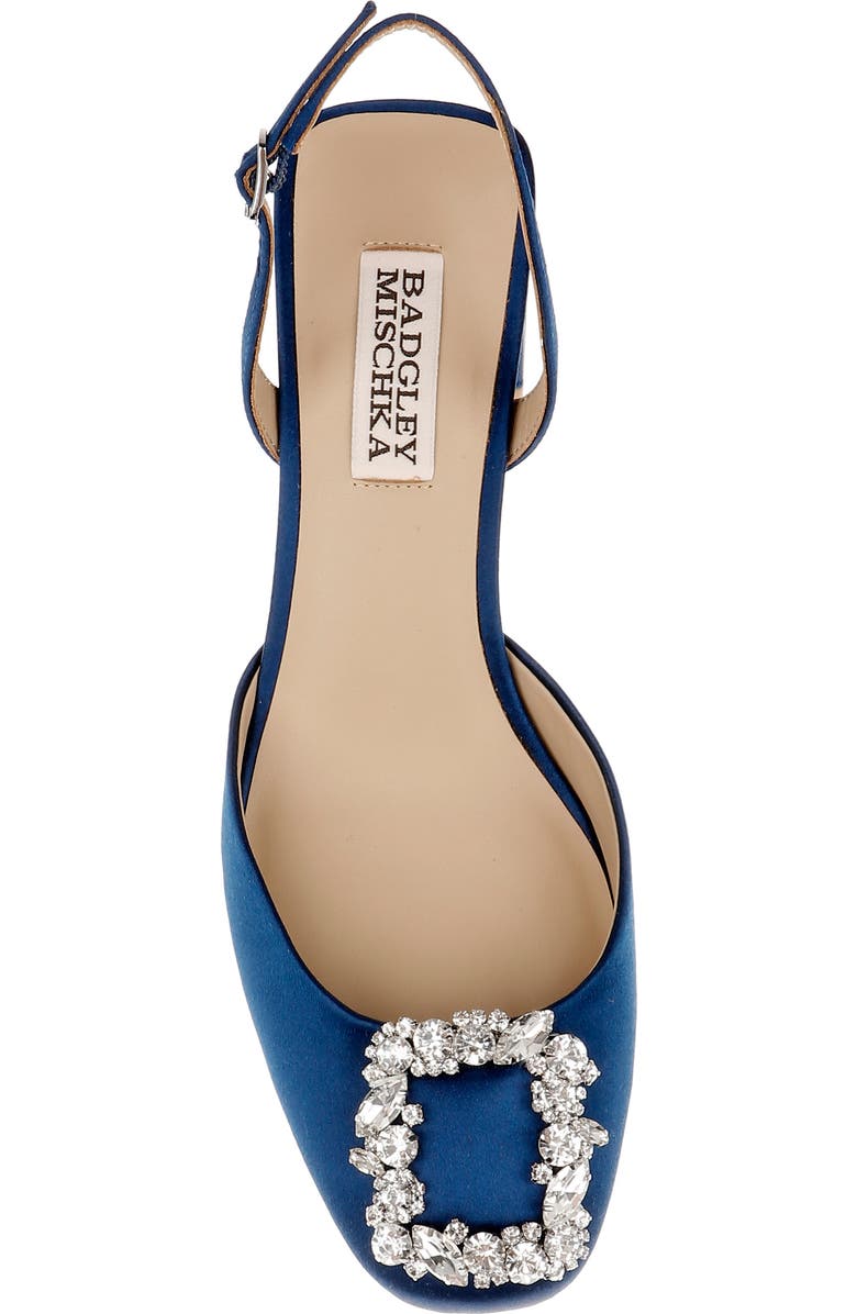 Badgley Mischka Collection Vivia Slingback Pump, Alternate, color, Blue Satin