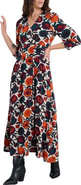 Seasalt Cornwall Etta Floral Pleated Midi Dress