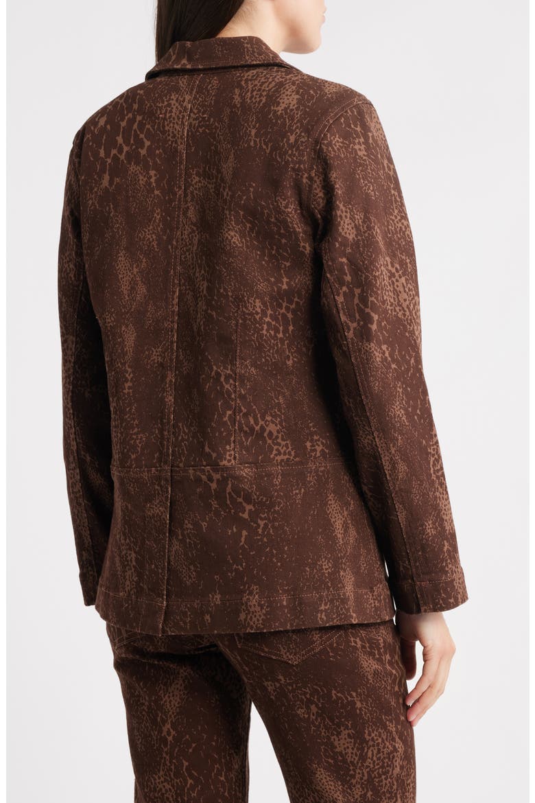 Flap Pocket Denim Blazer, Alternate, color, BROWN