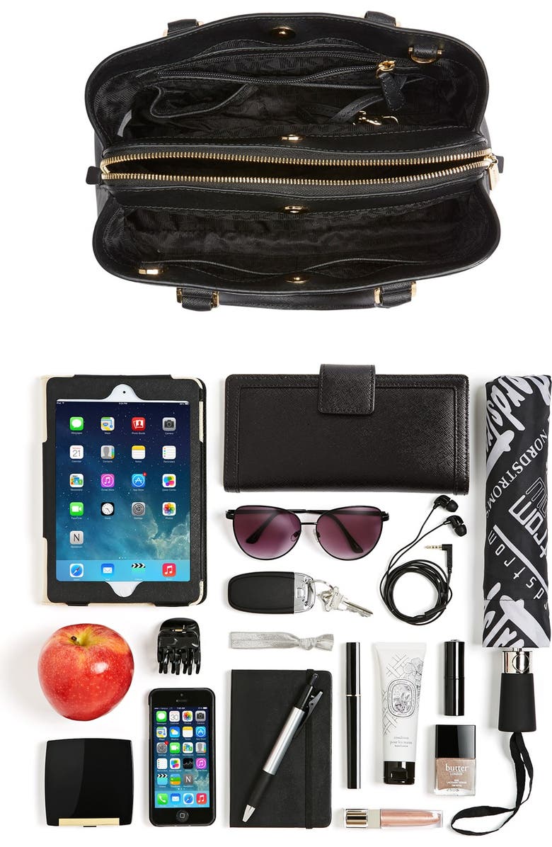 MICHAEL Michael Kors 'Medium Savannah' Leather Satchel, Alternate, color,