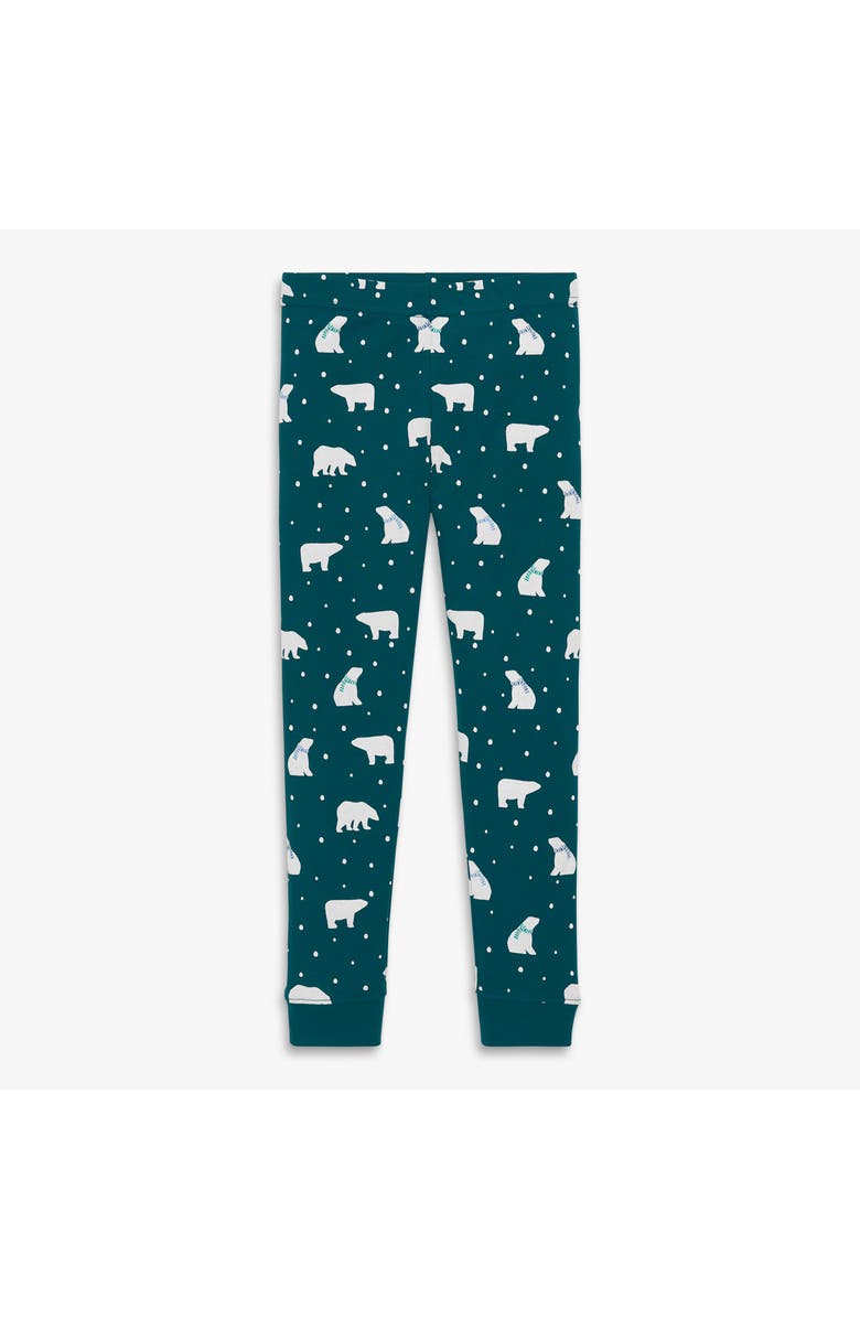 Primary Kids Organic Long Sleeve Pj Pant In Holiday Animal Friends, Main, color, Forest Polar Bears