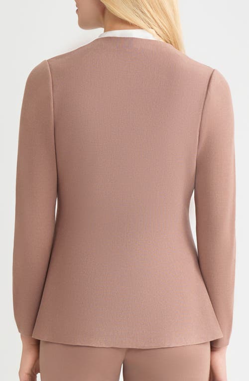 Misook Tailored Knit Jacket In Neutral