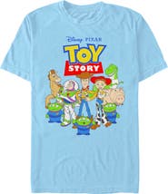 Toy Story Men's Toy Story Main Characters Logo  Graphic T-Shirt