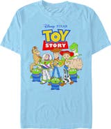 Toy Story Men's Toy Story Main Characters Logo Graphic T-Shirt