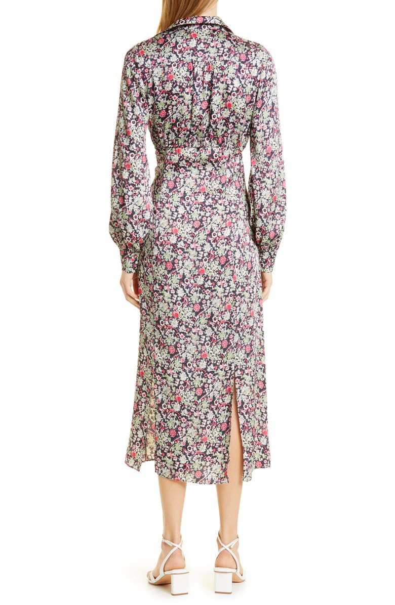 Cinq à Sept Quin Floral Print Long Sleeve Dress, Alternate, color, 