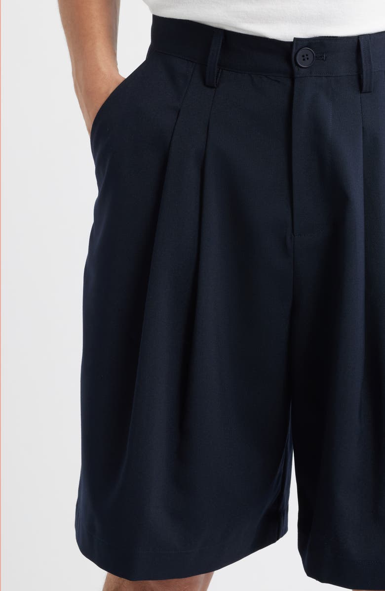 KROST Pleated Shorts, Alternate, color, Dark Navy
