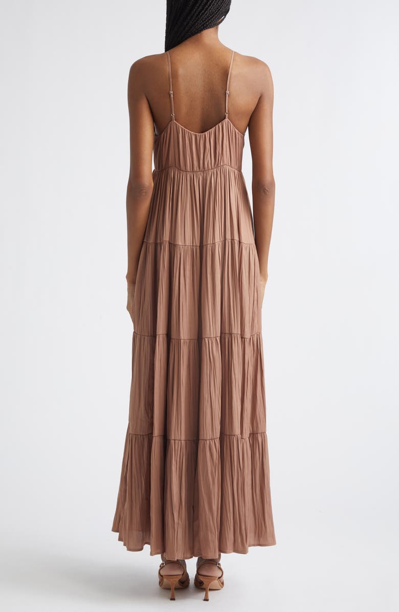 L'AGENCE Lua Tiered Maxi Sundress, Alternate, color, Hazelnut