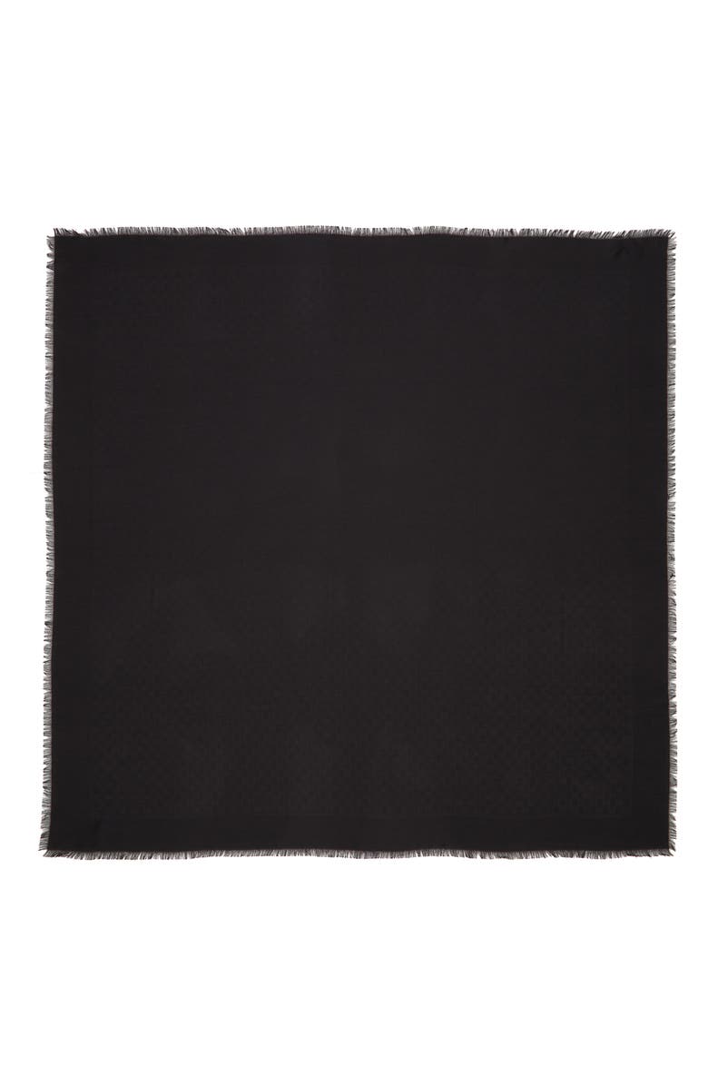 Gucci Ataria GG Logo Jacquard Silk & Wool Scarf, Main, color, 