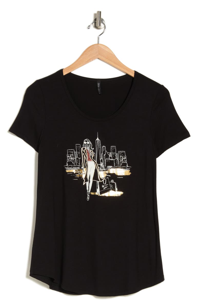 Edista Shop NY Short Sleeve A-Line T-Shirt, Alternate, color, 