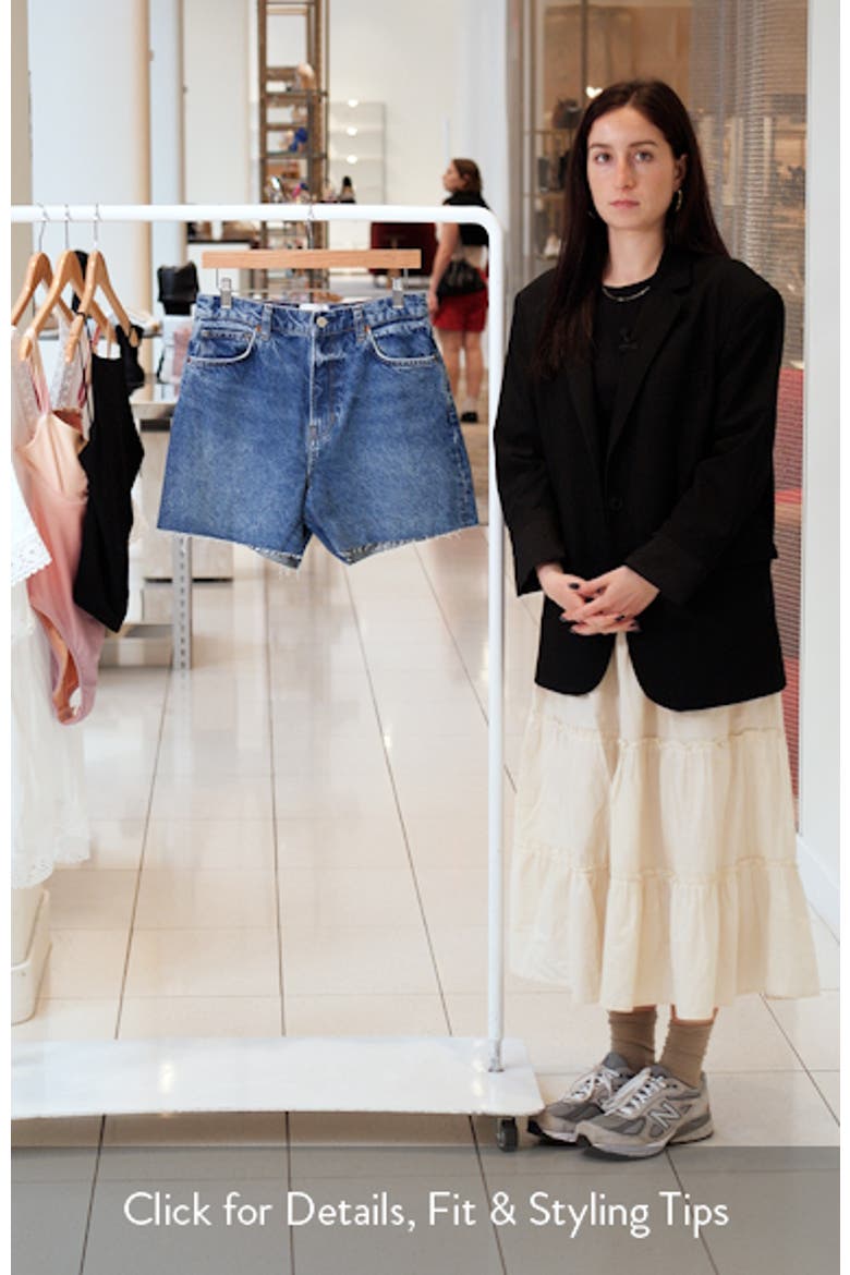 Saige High Waist Raw Hem Denim Cutoff Shorts video