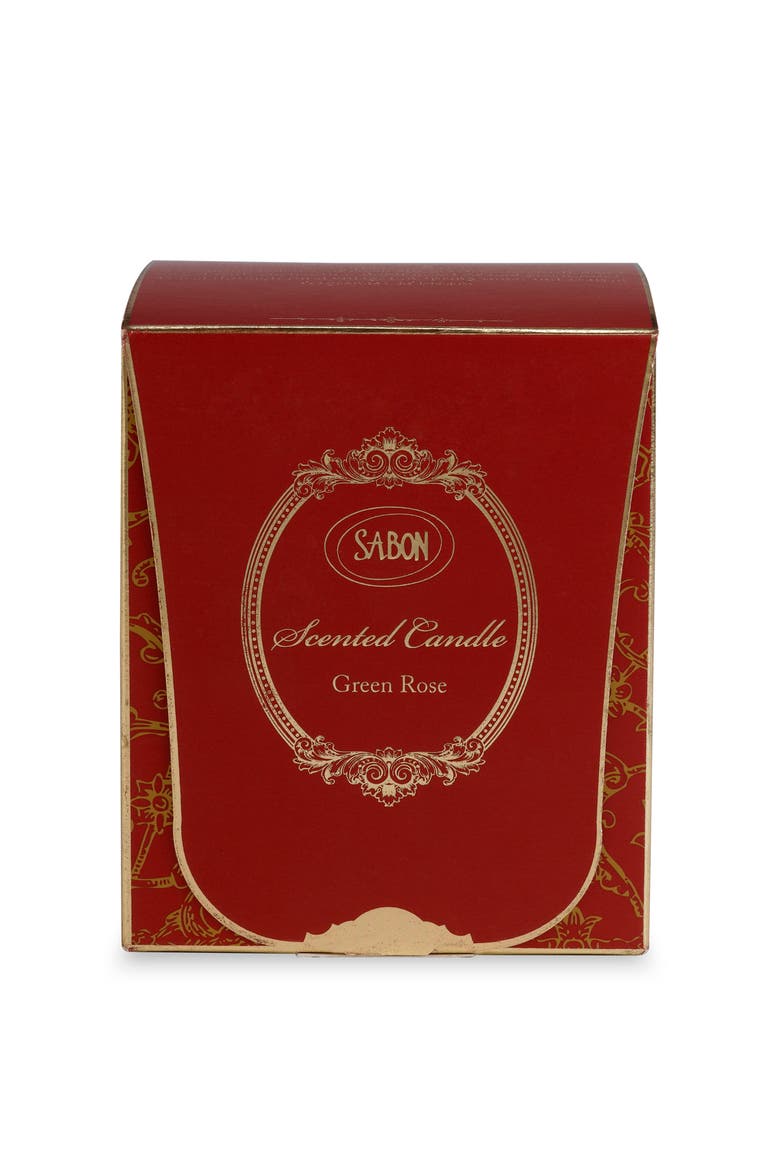 Candle Glass Green Rose, Alternate, color, 230 gr