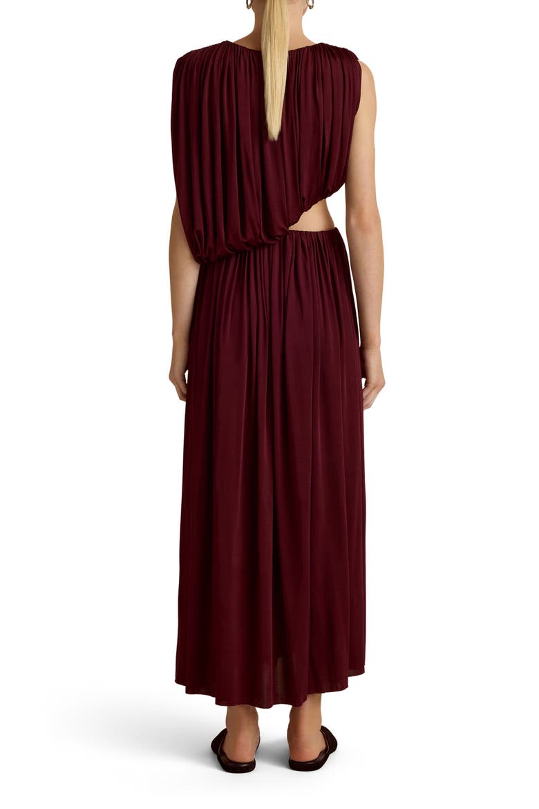 Gathered Draped Dress, Alternate, color, Rosso Levanto