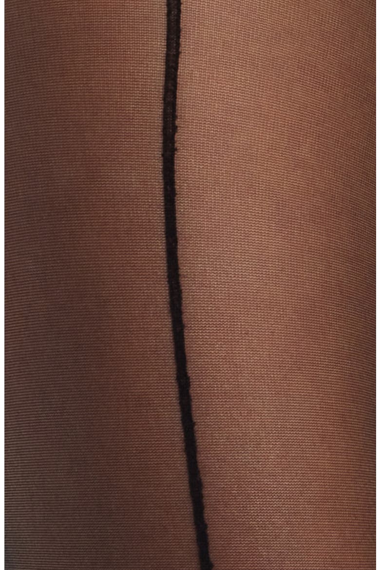 Enigma Cutout Sheer Tights, Alternate, color, BLACK