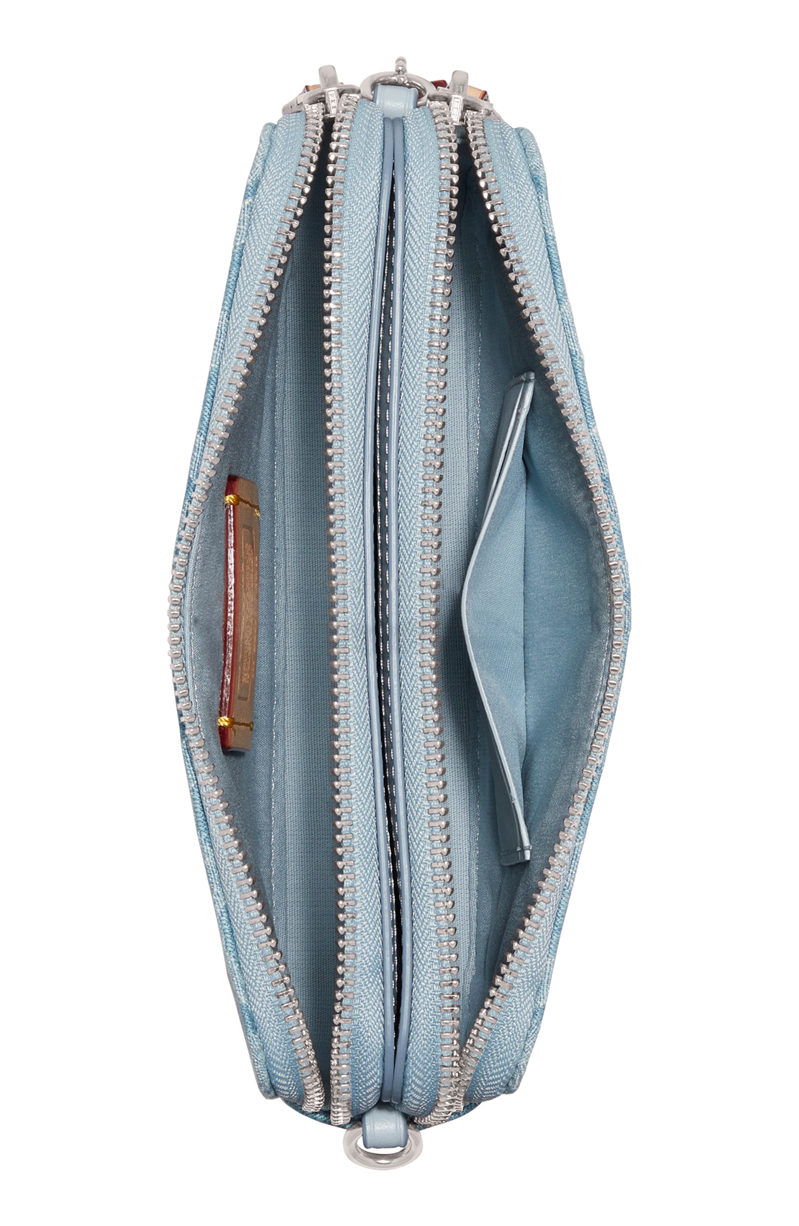 COACH Kira Signature Washed Denim Crossbody Bag, Alternate, color, 