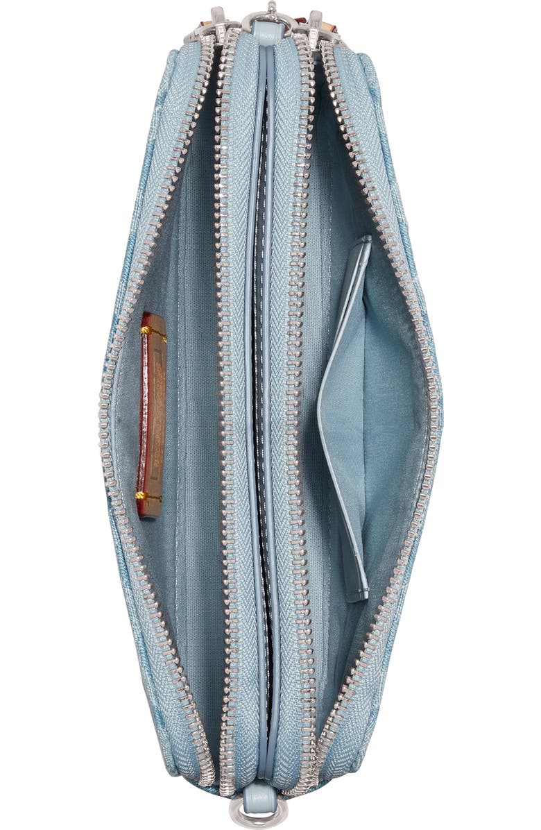 COACH Kira Signature Washed Denim Crossbody Bag, Alternate, color,