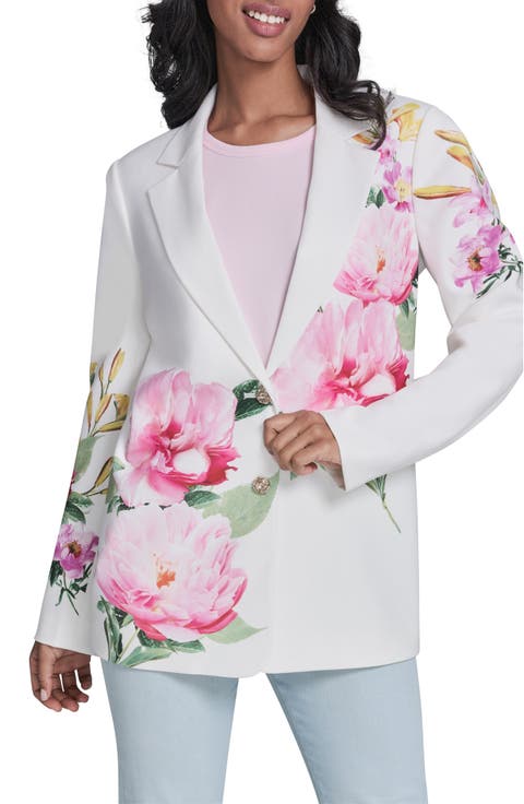 Placed Floral Blazer