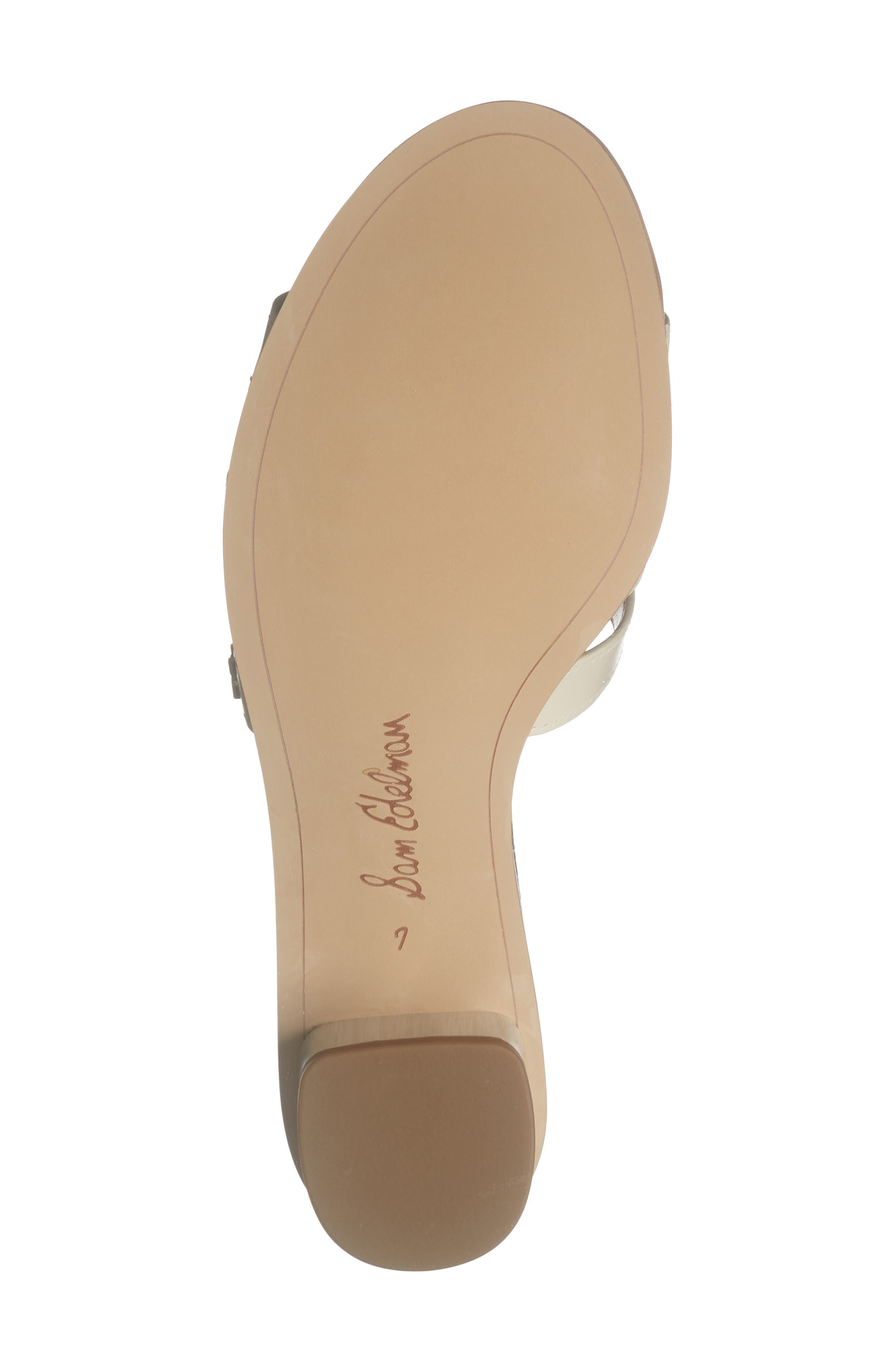 Sam Edelman Illie Block Heel Slide Sandal, Alternate, color, Ivory