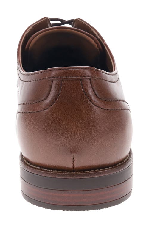 Dockers Mens Braden Plain-toe Dress Lace Up Oxford Shoes In Cognac