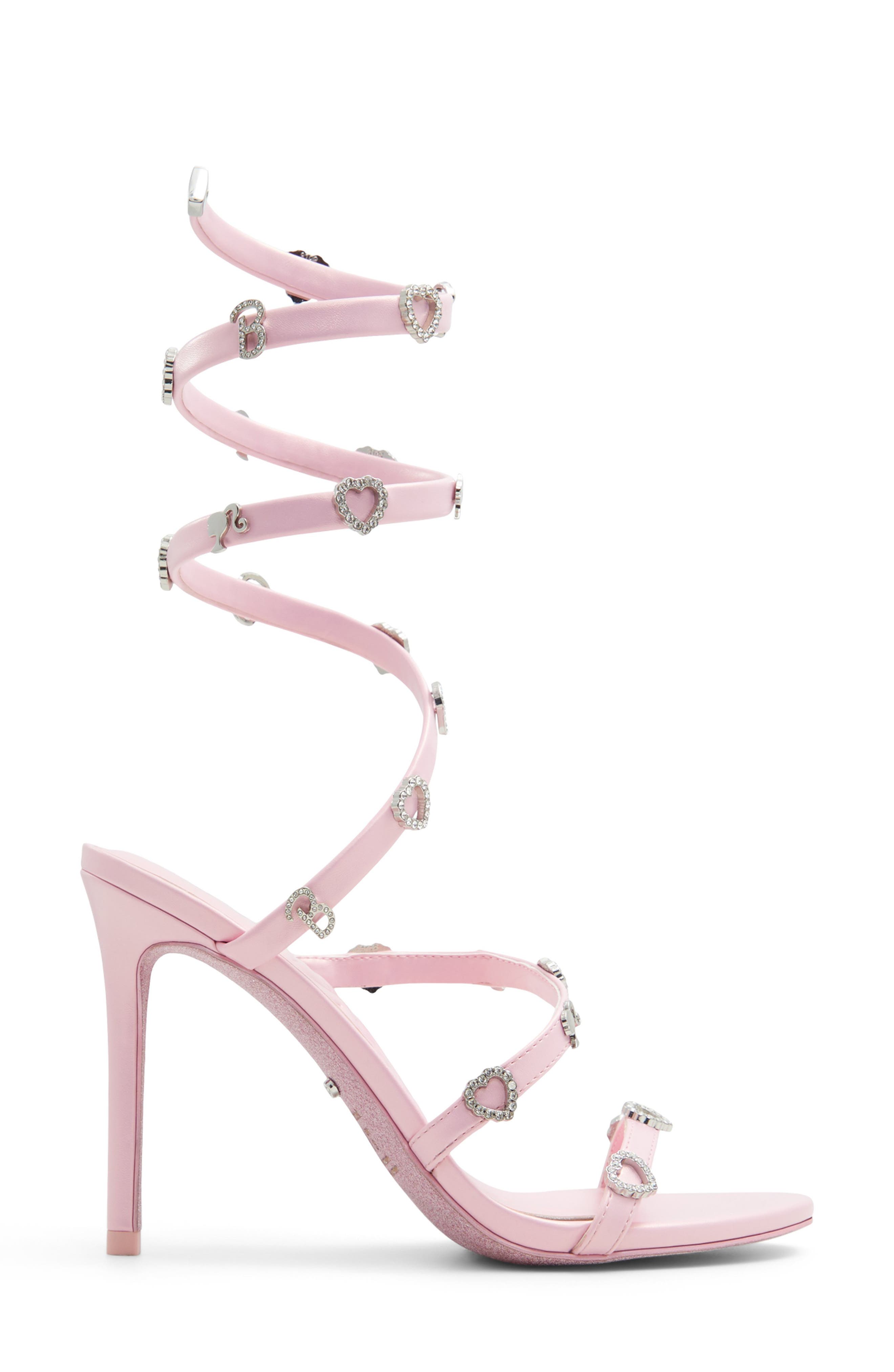 ALDO x Barbie Runway Wraparound Ankle Strap Sandal, Alternate, color, 