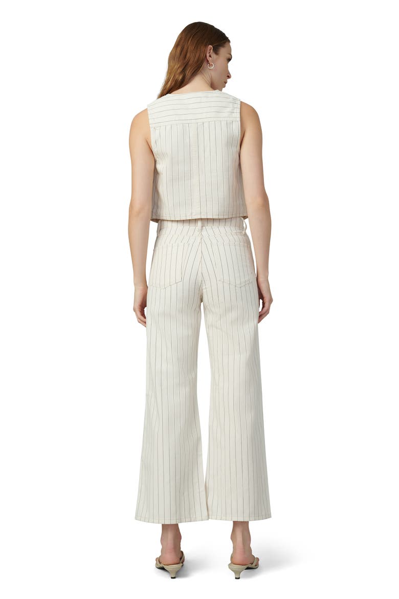 The Mia Stripe High Waist Ankle Wide Leg Jeans, Alternate, color, NATURAL STIPE