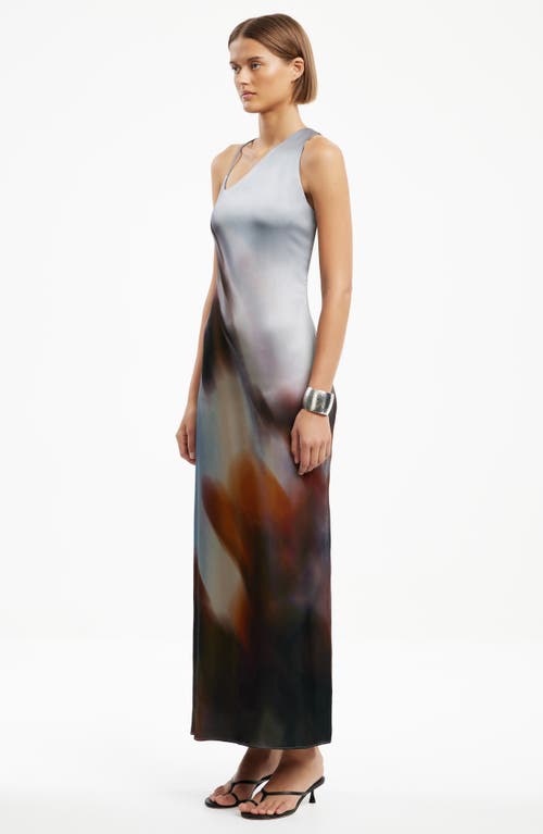 Significant Other Sora Stretch Satin Maxi Dress In Multi