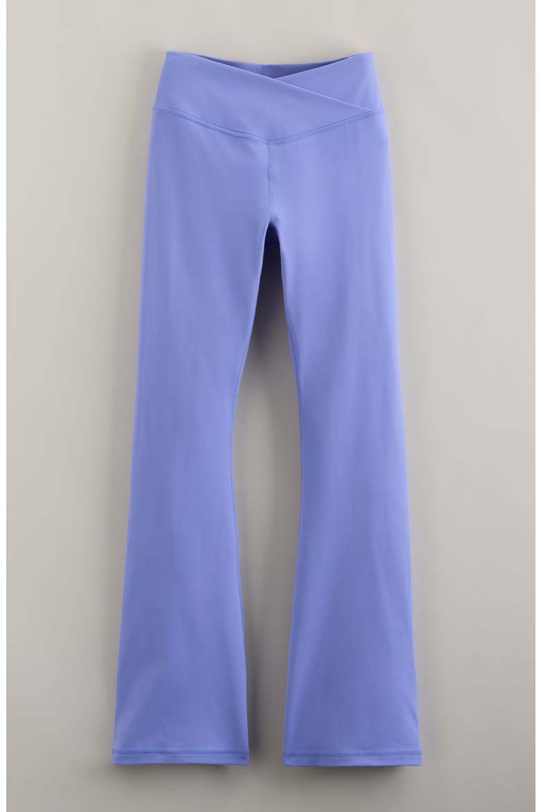 Kids' Live By Crossover High Waist Flare Leggings, Main, color, BLUE PERSIA