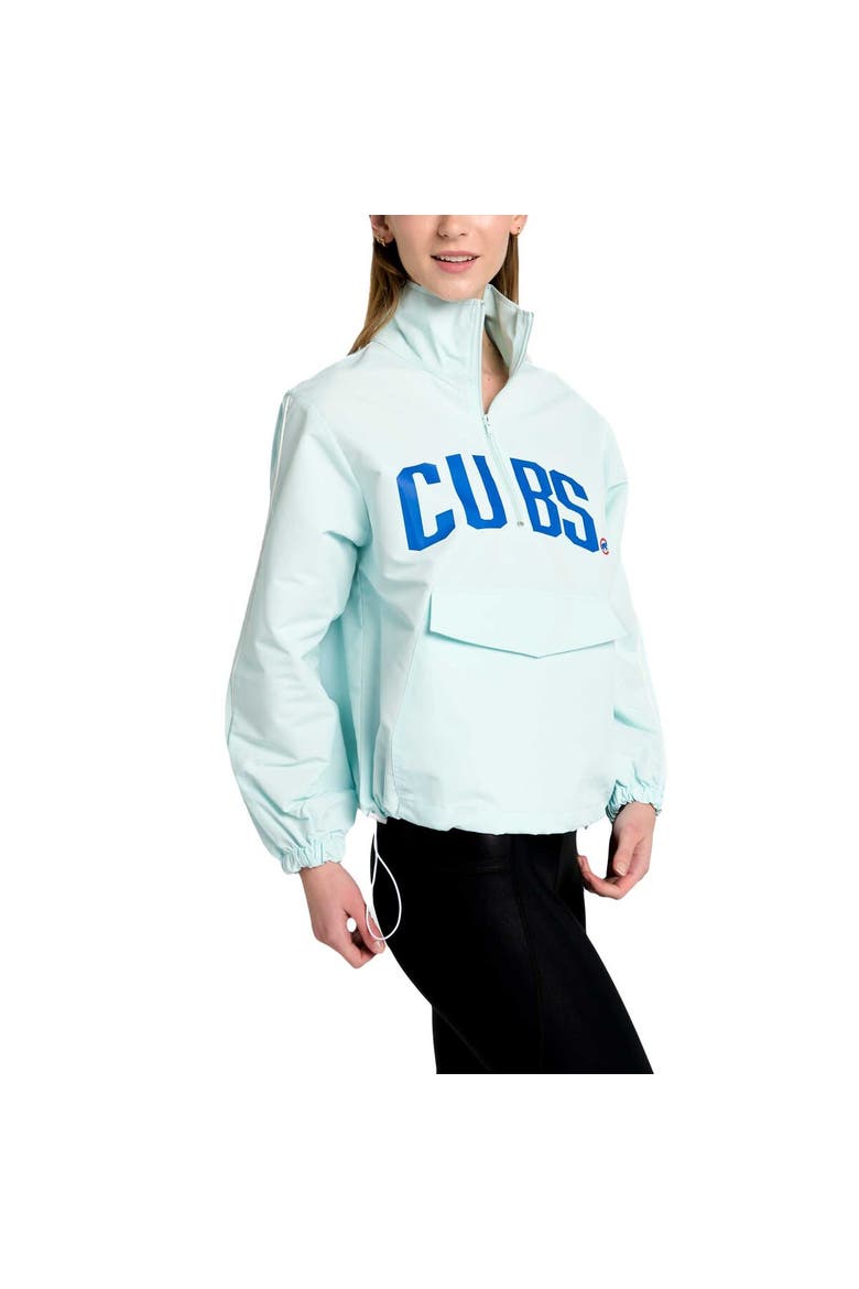 Women's Lusso Light Blue Chicago Cubs Parker Half-Zip Jacket, Alternate, color, Light Blue