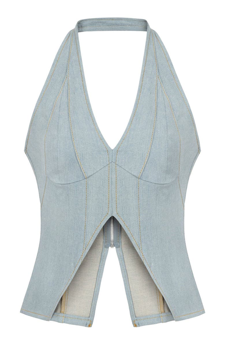 Jendue Monte Corset Top, Alternate, color, Ever Blue