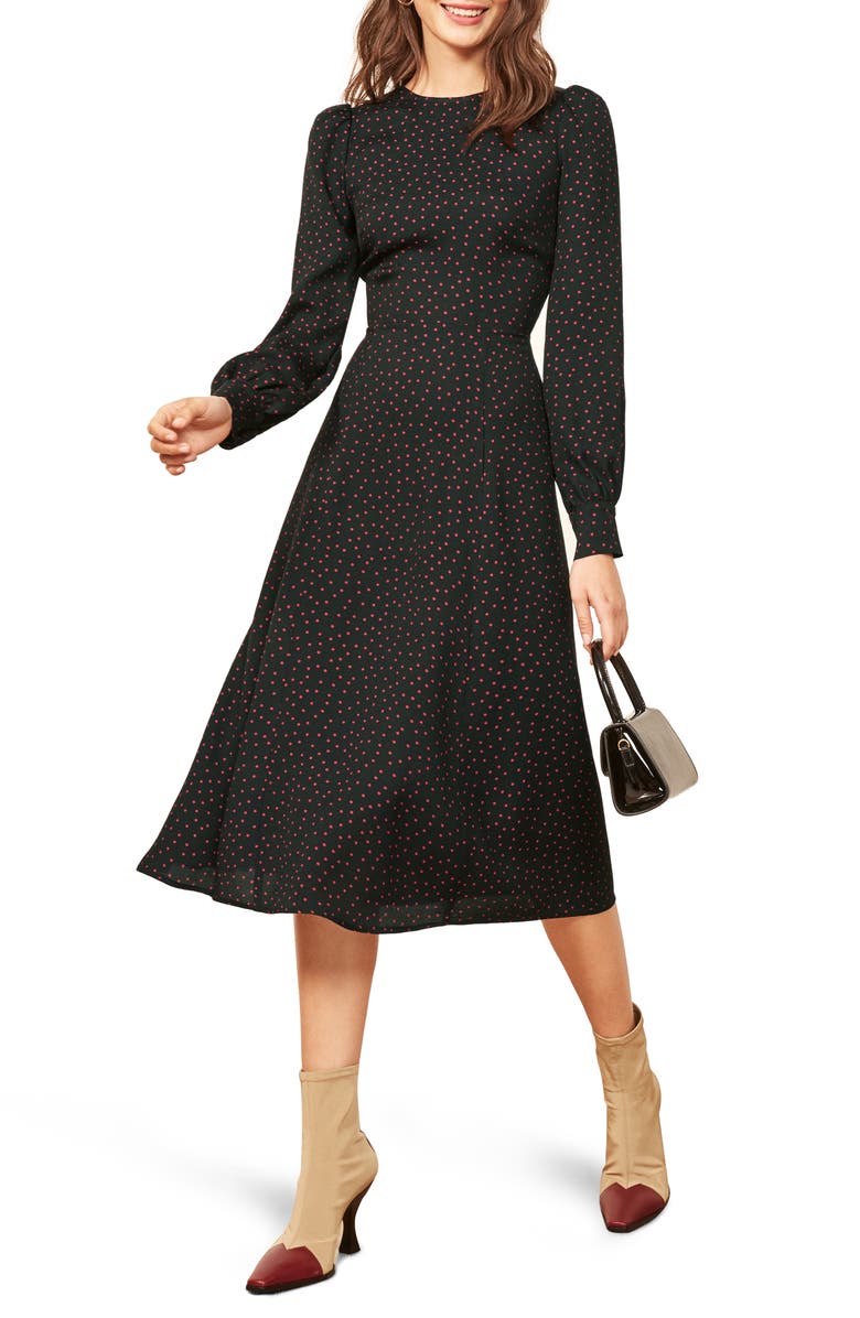 Reformation Josephine Midi Dress, Main, color,