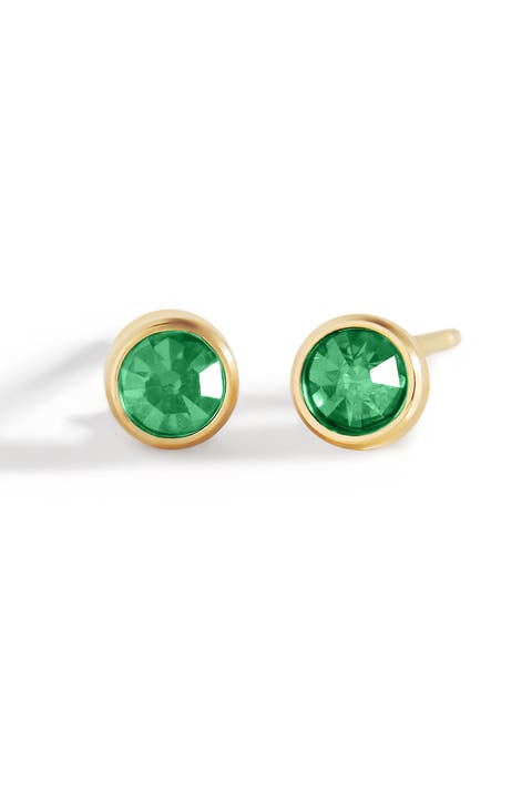 Birthstone Bezel Studs