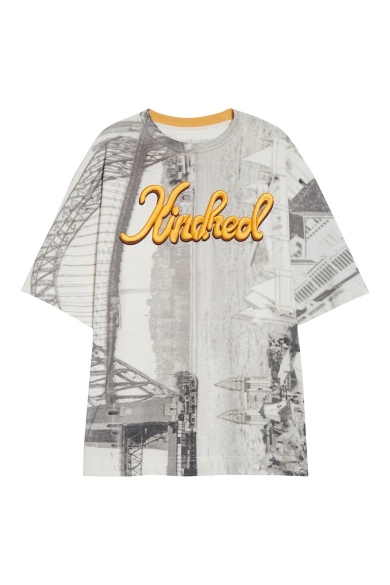 Alchemy Oversize Embroidered Cotton Graphic T-Shirt, Alternate, color, GOLDEN STRIPE