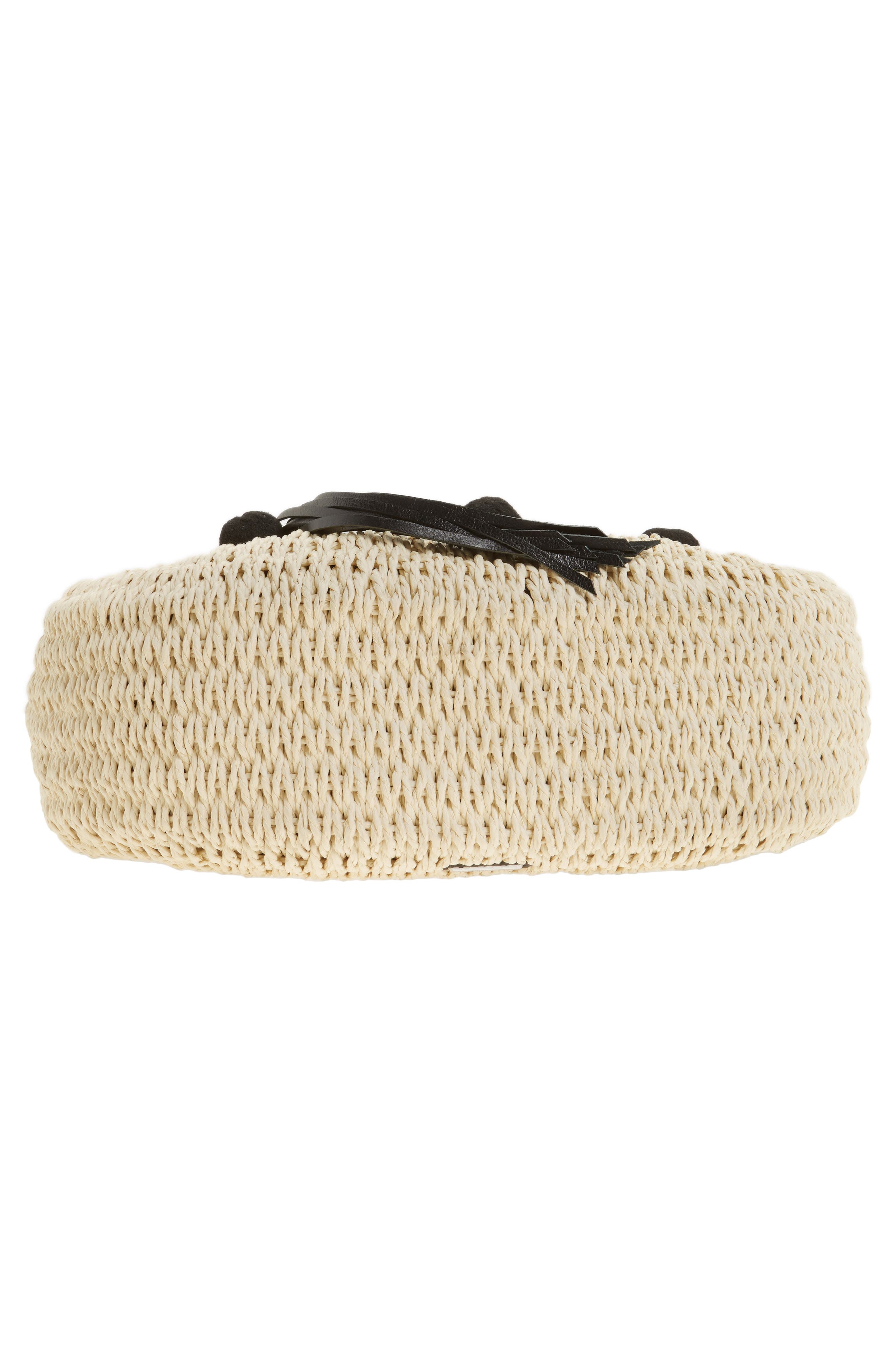 Rebecca Minkoff Straw Pom Pom Tote, Alternate, color, 