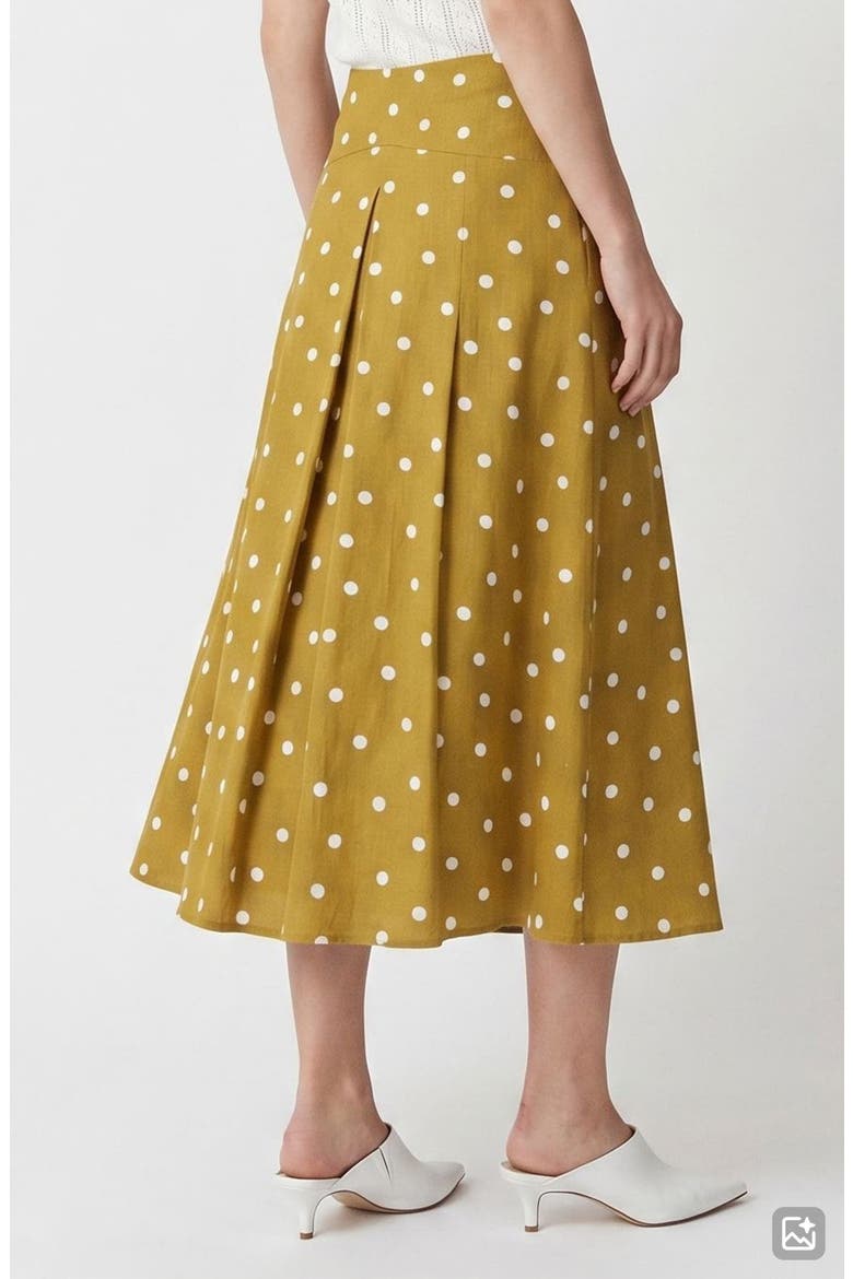 Kora Polka Dot Midi Skirt, Alternate, color, WILLOW DOTS