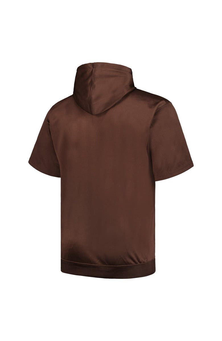 PROFILE Men's Profile Brown San Diego Padres Big & Tall Contrast Short Sleeve Pullover Hoodie, Alternate, color, Brown