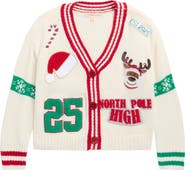 MARGAUX AND LEXI Kids' Varsity Christmas Cardigan