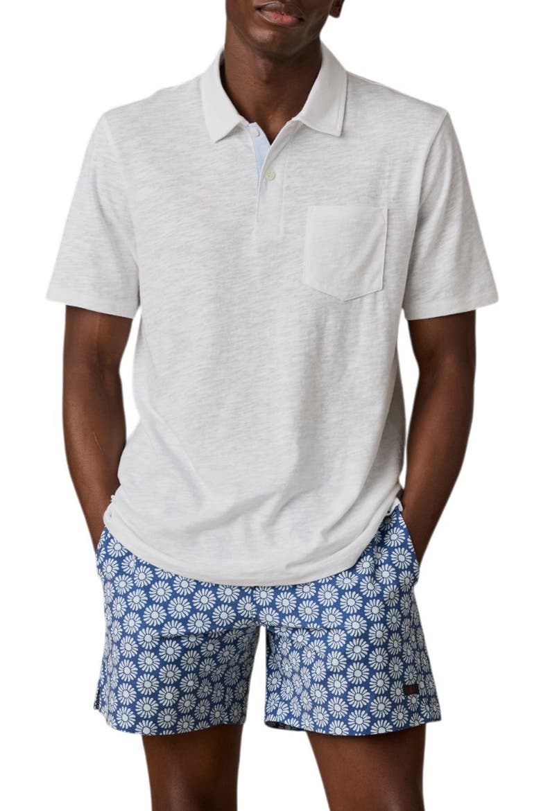 Breeze Burnout Pocket Polo, Main, color, WHITE