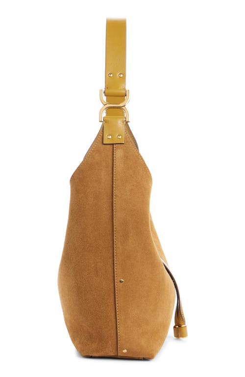 Chloé Marcie Suede Hobo Bag In Brown