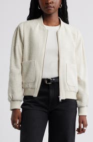 Caslon® Tweed Bomber Jacket