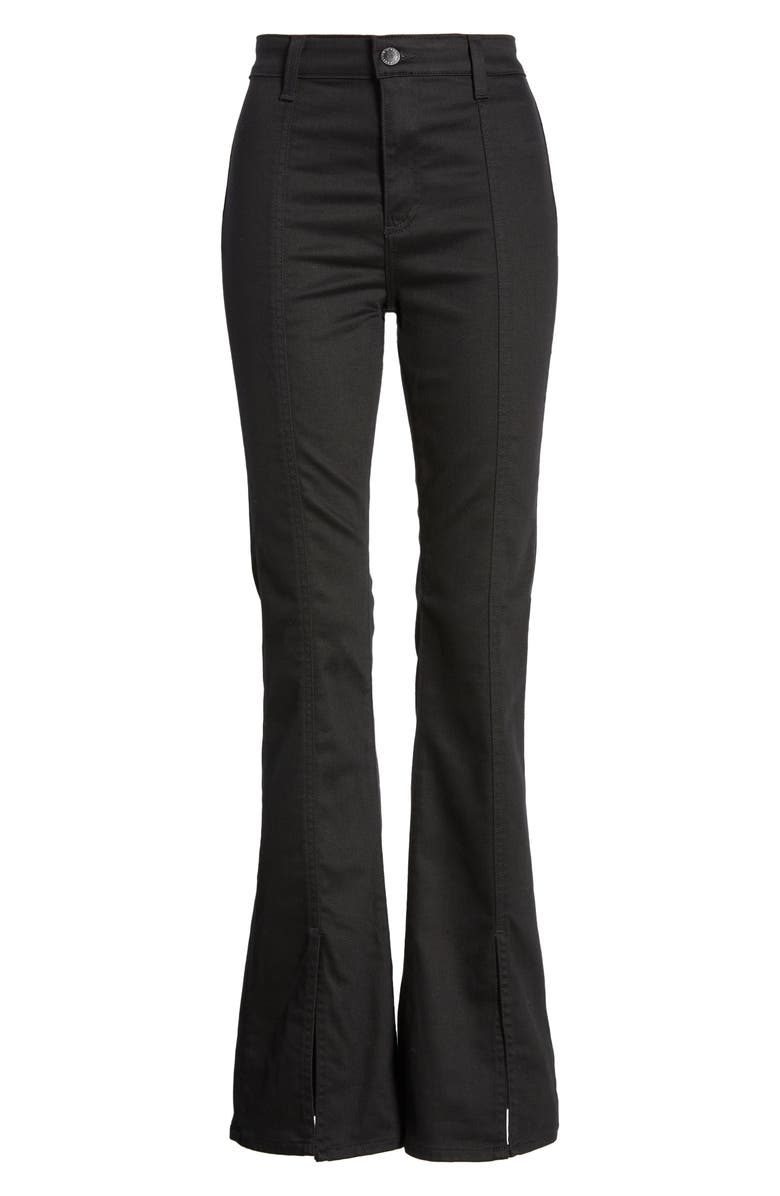 AG Anisten High Waist Slit Hem Seamed Stretch Flare Jeans, Alternate, color, Mureau